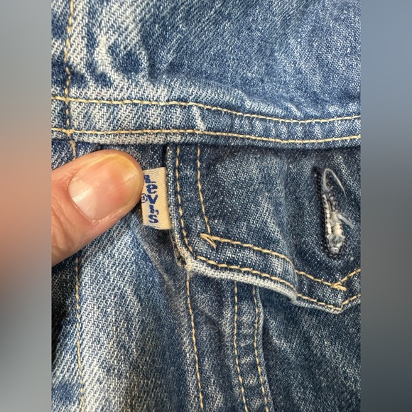 Vintage Levi's Trucker Jean Jacket Womens M USA Made Stone Wash - Picture 3 of 6